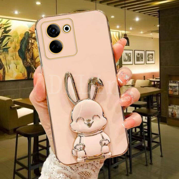 2023เคสโทรศัพท์สำหรับ-tecno-camon20-pro-แผ่นซิลิโคนสุดหรูปลอกอ่อน-tecno-camon-20-camon-20-pro-4g-5g-camon-20-premier-5g-พร้อมด้วยที่ใส่การ์ตูนรูปกระต่ายน่ารักฝาหลังกันกระแทก