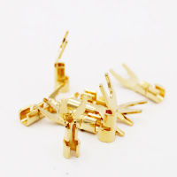 8Pcs Hifi Audio 24K Gold Plated U-Plug Y Spade สำหรับสายลำโพง