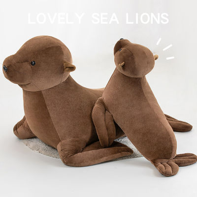 จำลองซีลของเล่นตุ๊กตาเหมือนจริง Sea Lion Plushies ตุ๊กตาพิพิธภัณฑ์สัตว์น้ำสัตว์นุ่มโยนหมอนการ์ตูนประดับห้องของขวัญเด็ก