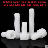 2/50p M3 M4 M5 M6 M8 M10 M12 White Nylon Plastic Allen Driver Key Hexagon Hex Socket Cap Head Bolt Screw L 5-120mm DIN912