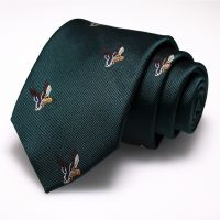 JEMYGINS 2020 New Ties For Men 8cm silk Woven Fashion Men Tie Handmade Animals Pattern Necktie Classic Party Wedding gift