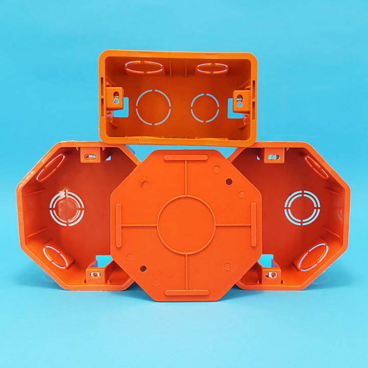 【50pcs】heavy Duty Pvc Orange Junction Box Utility Box Junction Box Cover For Electrical 3046