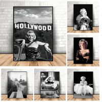 Vintage Marilyn Monroe ภาพยนตร์โปสเตอร์-นักแสดง Wall Art ภาพวาดผ้าใบสำหรับ Home Room Decor-แฟชั่นการถ่ายภาพ Prints