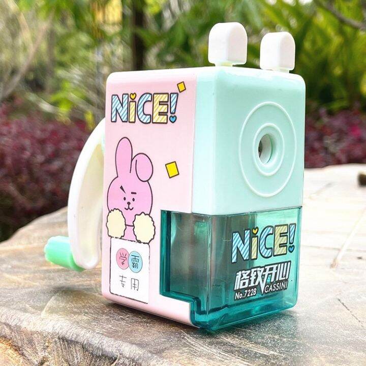 pencil-sharpener-กบเหลาดินสอแบบหมุน-ยี่ห้อnice-รุ่น722b-กบเหลาดินสอ-สีสันสดใสน่ารัก-ขนาดพกพาสะดวก