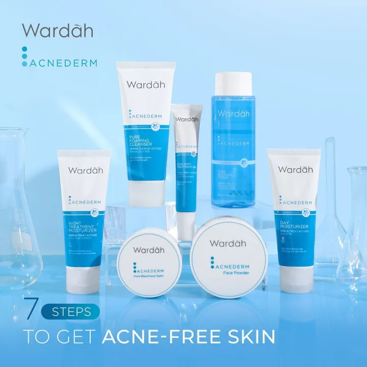 Wardah Acnederm Series Pure Foaming Cleanser / Pore Refining Toner