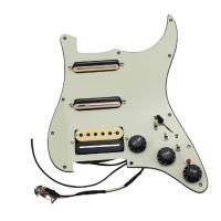 HR-Strat Guitar Pickup Prewired Pickguard Pickups Alnico V Humbucker Pickup Single Cut Features Wiring Harness Guitar Set Zebra