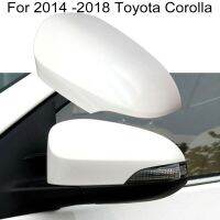 กระจกข้างสำหรับ2014-2018 Toyota Corolla ABS สีขาว Driver Left