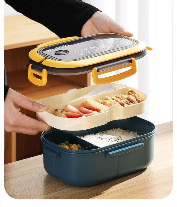 Lunch box Bento Anti Tumpah 1200ml | Kotak Makan Susun Food Grade