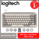 Logitech POP Keys Wireless & Bluetooth Keyboard (Mist Sand) (EN) คีบอร์ดไร้สาย แป้นไทยอังกฤษ รับประกันสินค้า 1ปี