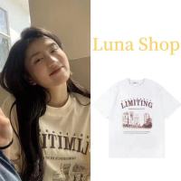 Luna shop（พร้อมส่งจากกทม มาถึงใน 3-5 วัน）??เสื้อยืด? bf สไตล์หลวมสบาย ๆ รอบคอ เสื้อ ยืด ผู้หญิง เสื้อ oversize เกาหลี เสื้อ ยืด ผู้หญิง