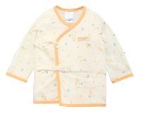 ENFANT เสื้อแขนป้ายแขนยาวอุ่นอก ผ้าCotton พิมพ์ลายPeterrabbit สีครีม สำหรับเด็กไซส์60-70 (0-3เดือน)