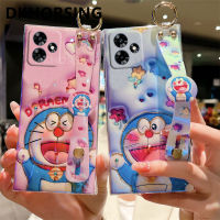 DKHORSING ใหม่เคสโทรศัพท์รูปการ์ตูน3มิติสำหรับ Realme C53 C55NFC C55น่ารักโดราเอมอนเคส Realmec53 Oppo 2023บลูเรย์พลอยเทียมซิลิโคนนิ่ม REALME ฝาปิดมีสายรัดข้อมือ C55 NFC