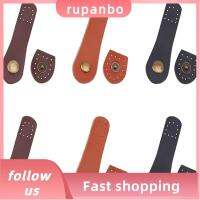 RUPANBO039392692 6ชิ้นหนัง PU เย็บบนหนังหัวเข็มขัดสแน็ปสีดำสีน้ำตาล3.070.7นิ้วปิดแถบหนังหัวเข็มขัดนิรภัยหนังหัวเข็มขัดกระดุมปิดกระเป๋าสตางค์