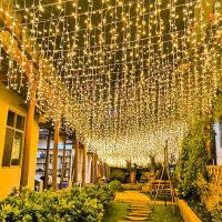 4M8M12M16M 20M Christmas Garland LED Curtain String Lighting Droop 0.4-0.6M Garden Outdoor Street Decor Holiday Lighting