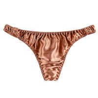 【YF】™✘  Mens Breathable Silk Low-Rise Panties Color Thong T-Back G-String Brief Fashion Underpants