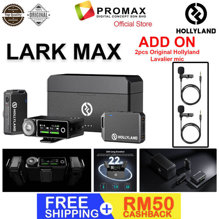 Hollyland LARK MAX Duo 2-Person Wireless Microphone System with ...