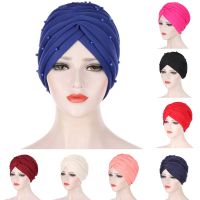 【YF】 Fashion Women Hair Wrap Muslim Hijabs Turban Pleated Bonnet Ladies Head Cap Cover Headscarf Beanies Accessories New