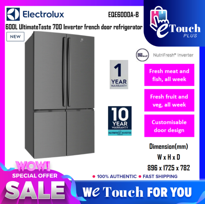 Electrolux 541L UltimateTaste 700 French Door Fridge EQE6000A-B ...