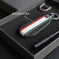 For High-end Car Keychain Pendant For Ferrari Mercedes-Benz BMW Audi Carbon Fiber Keychain