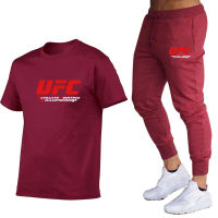 New Mens Summer Leisure Sets T-Shirt+Pants Two Pieces Casual Tracksuit Male MMA Boxing Sportswear Gym Brand Clothing Sweat Suit