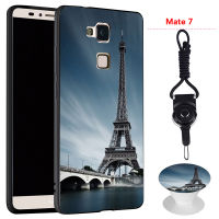 มาใหม่ล่าสุดสำหรับ Huawei Mate 7เคสสำหรับหัวเหว่ยโทรศัพท์ Huawei กรอบเคสซิลิโคนนิ่มขาตั้งโทรศัพท์ลวดลายเดียวกันกับเชือก