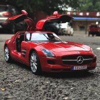 เมอร์เซเดส-เบนซ์ของเล่นโลหะแบบจำลองแบบจำลองรถยนต์คลาสสิก SLS AMG โลหะหล่อจากโลหะของขวัญสำหรับเด็กเก็บของเล่น