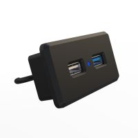 USB Charger Socket 2A 9V Charger Adapter Built In-Desk Hide Mount QC3.0 HUB for Charging Adapter