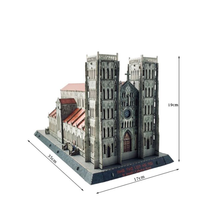 Mô hình 3D Nhà thờ Lớn Hà Nội bằng giấy chất lượng tự lắp ráp