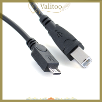 [Valitoo] 3.2ft ไมโคร USB USB ตัวผู้ประเภท B สายเคเบิล OTG ข้อมูลชายสำหรับแท่นเครื่องพิมพ์มือถือ