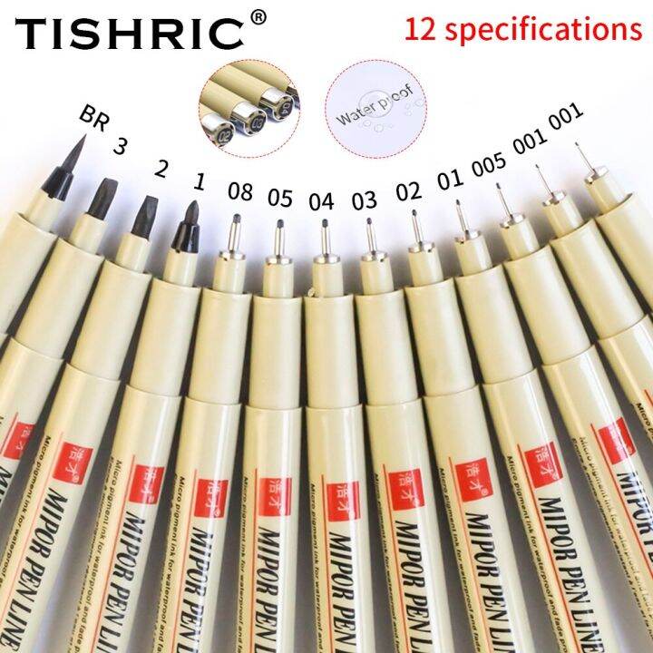 TISHRIC Pigment Liner Micron Pen Set Neelde Drawing Liners Pen Fine ...