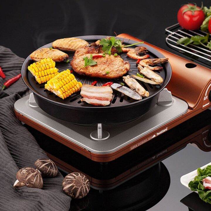 Hot Wkkak Zoreil Korean Samgyeopsal Samgyupsal Stove Top Grill Pan Barbecue Indoor Bbq Round 2900