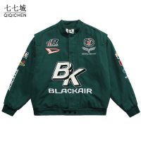 Motorcycle Racing Jacket Men Women Hip Hop Vintage Letter Embroided Print Couples Spring Baseball Jackets Unisex Bomber Coat