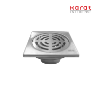 Karat Faucet ตะแกรงกันกลิ่นแบบเหลี่ยม ต่อท่อ PVC ขนาด 2 นิ้ว หน้าแปลน 4 นิ้ว (สแตนเลส 201) รุ่น KA-06-832-ST