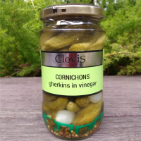 แตงกวาแช่น้ำส้มสายชูฝรั่งเศส Clovis Cornichons Gherkins In Vinegar350g