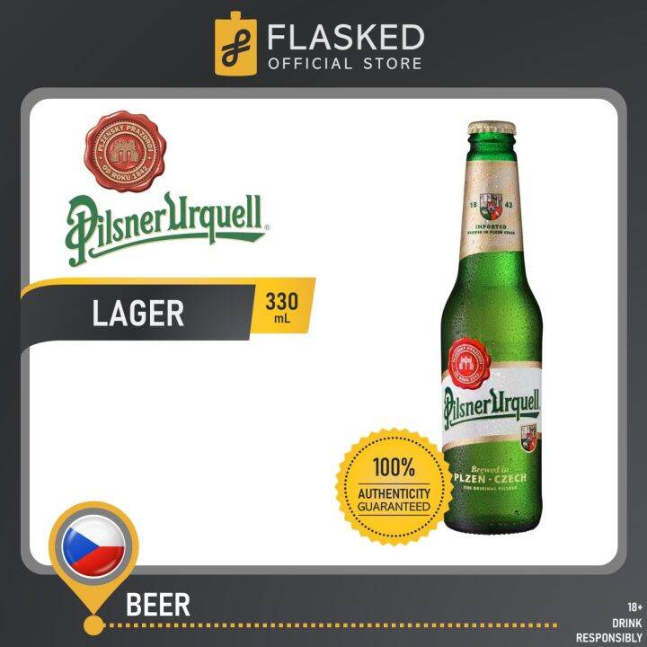 Pilsner Urquell Lager Beer Bottle 330mL Lazada PH