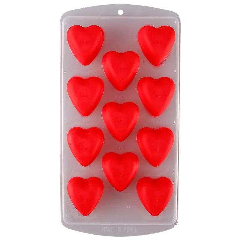 Heart Ice Cube Tray, Silicone Heart Shaped Ice Cube Molds, Candy Chocolate  Mold Ice Cube Maker Trays for Freezerrandom Color 