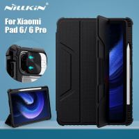 เคสสมาร์ทแท็บเล็ตแม่เหล็ก Nillkin สำหรับแผ่น Xiaomi 6 Pro Pad 5 Pro 11นิ้ว2021 2023พร้อมเคสโทรศัพท์ป้องกันกล้องนอนหลับอัตโนมัติ