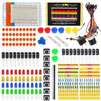 Generalduty ชุดสตาร์ทเตอร์ชิ้นส่วนอิเล็กทรอนิกส์สำหรับ Arduino พร้อมไฟ Led/สายจัมเปอร์/แผงวงจร Box11สีขาว