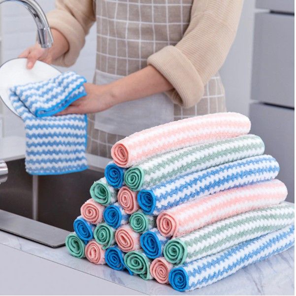 Dishwashing Towels, Microfiber Dish Cloths, Household Thickened