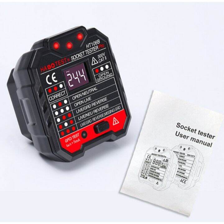 Ht106b Advance Electric Socket Tester Gfci Test Mains Fault Checker