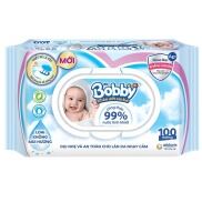 Khăn ướt Bobby 100 miếng nắp mở