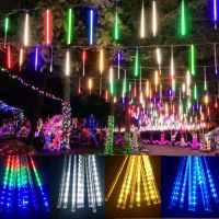 30/50cm 8 Tubes Meteor Shower Led Fairy String Lights Street Garlands Christmas Tree Decorations Outdoor Wedding Navidad Lights