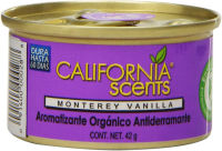 California Scents Spillproof Organic Air Freshener, Monterey Vanilla, 1.5 Ounce Canister (Pack of 4)