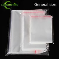 【DT】 hot  100pcs General Use High Clear OPP Adhesive Bag Transparent Poly Resealable Packaging Self-Sealing Plastic Toys Gifts Pouches