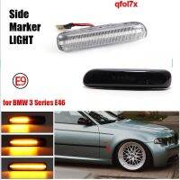 ไฟเลี้ยว LED แบบไดนามิกสัญญาณไฟไฟกะพริบไฟกระพริบน้ำไหลสำหรับ BMW 3 Series E46 Sedan Coupe Wagon Qfol7x