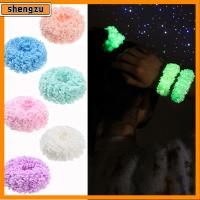 SHENGZU ผู้หญิง สีสัน ยางยืด ตุ๊กตา ที่คาดผม Scrunchies ที่คาดผมเรืองแสง ที่คาดผมหางม้า