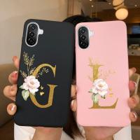 เคสนิ่มสำหรับ Huawei Nova Y70เคส MGA-LX9ตัวอักษรดอกไม้ซิลิโคน TPU สีดำ Huawei Nova กรณีสำหรับ Huawei Y70บวก NovaY70 Y 70