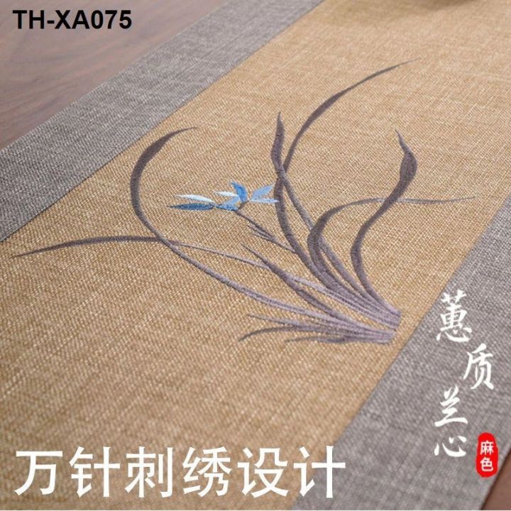 new-chinese-style-placemat-waterproof-cloth-tea-zen-antependium-rectangular-and-linen-art-calligraphy-meeting