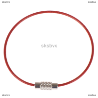 sksbvx 5pcs สแตนเลสลวดพวงกุญแจกลางแจ้งเดินป่าตั้งแคมป์สายเชือกพวงกุญแจ