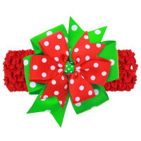 12pcs Mix Lot Kids Christmas Day Hair Ornaments Girls Red&amp;Green Color Hairbands Bow Hair Clips Headbands Dual Purpose For Child